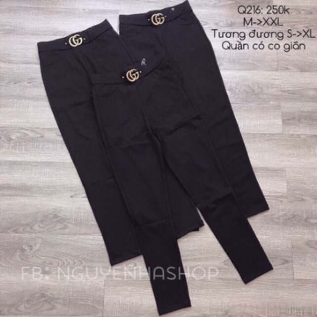 Quần legging cạp GG chất umi cao cấp | BigBuy360 - bigbuy360.vn