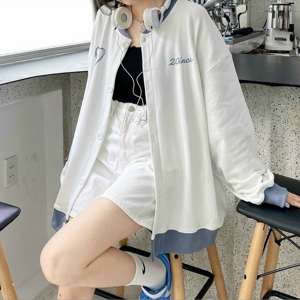 Áo Khoác Bomber Cúc Bấm Thêu Nổi Chữ Số 20inch siêu Cá Tính - Chất nỉ ngoại TP141