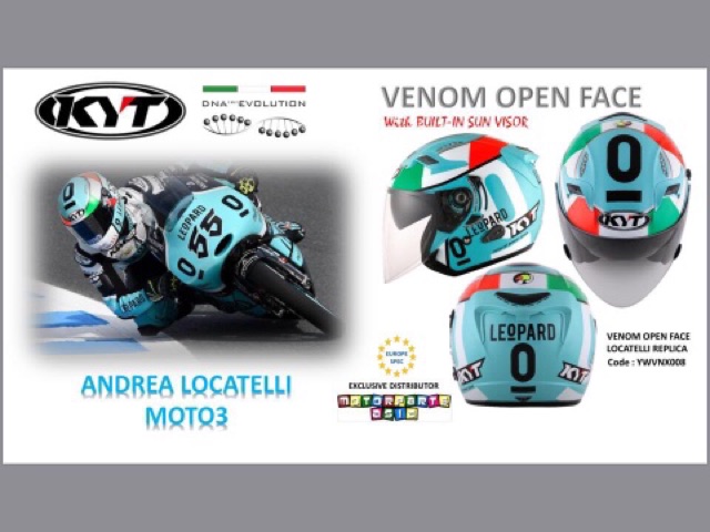 Nón bảo hiểm KYT VENOM openface