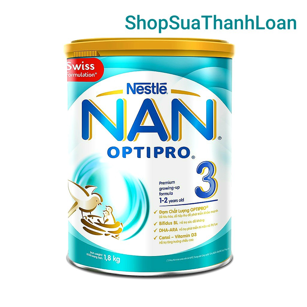 [HSD T10-2023] [MẪU MỚI] Sữa Bột Nestle NAN OPTIPRO 3 HMO – Hộp 1.7KG