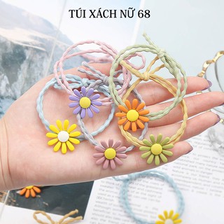 Dây Chun Buộc Tóc Hoa Cúc Nhiều Màu , Dây Cột Tóc Siêu Co Giãn Xinh Xắn Cho Bạn Gái