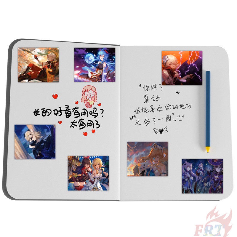 50 Cái / Bộ ☆ Áp Phích Dán Áp Phích Mini Genshin Impact ☆ Miếng Dán Đề Can Chống Thấm Nước Thời Trang Tự Làm