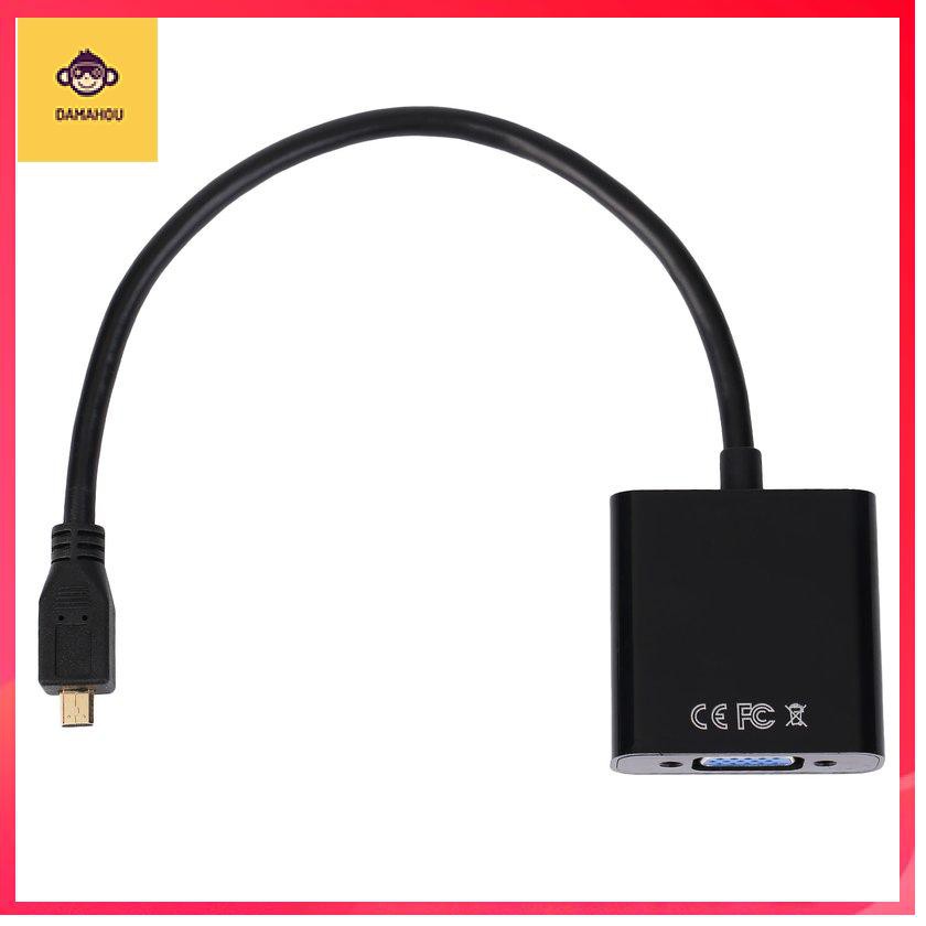 Bộ chuyển đổi cáp video 1080P Micro HDMI sang VGA Female cho máy tính xách tay PC