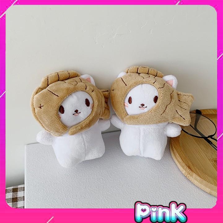 Móc Khóa Thú Bông Treo Balo Túi Xách Treo Chìa Khóa Hình Con Mèo 