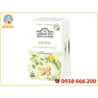 Trà Thảo Mộc Túi Lọc Ahmad Detox Cleanse - Trà Ahmad Detox Thanh Lọc Hộp Giấy Bao Thiếc 40g