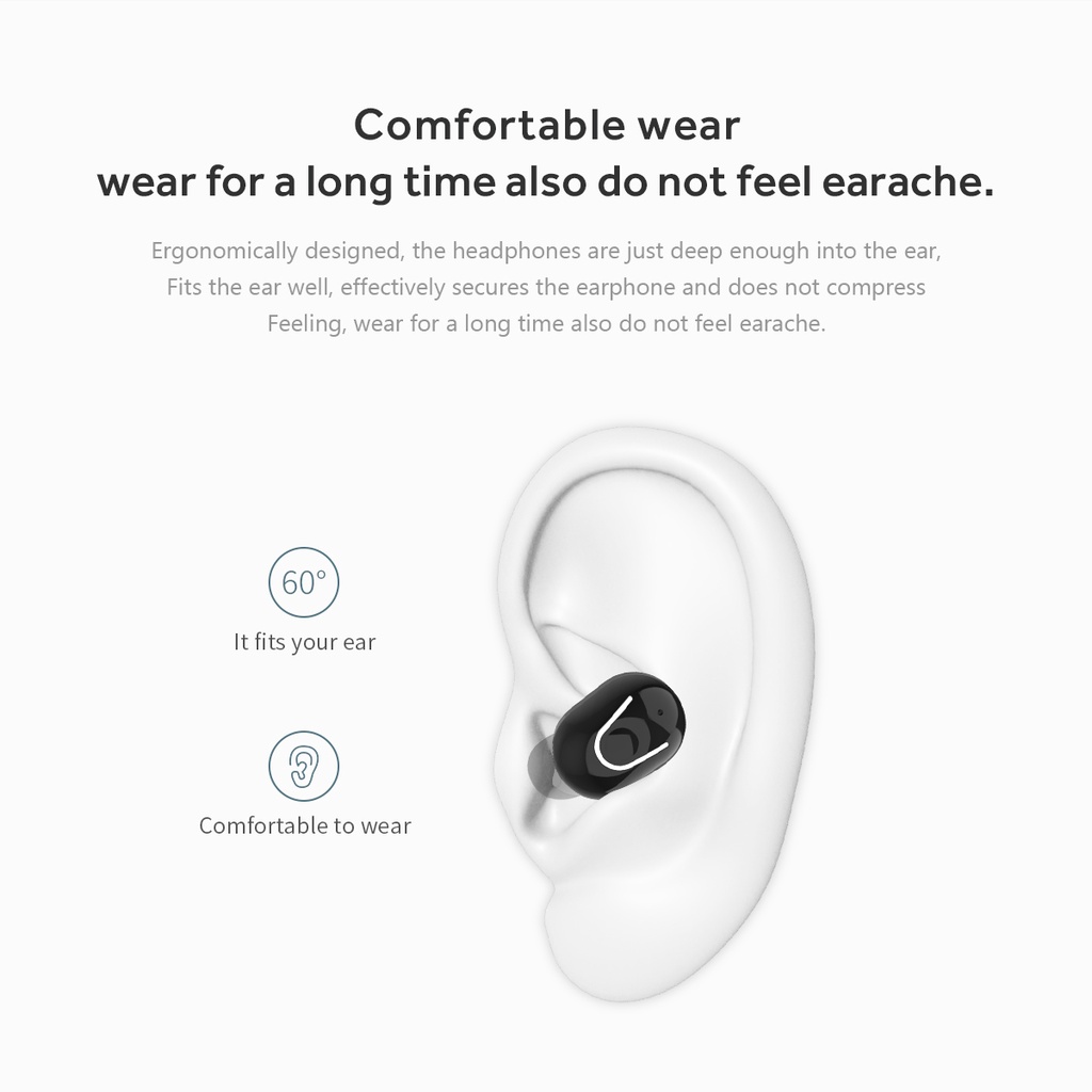 Tai nghe bluetooth không dây M2T giảm ồn thông minh gọi thoại rõ ràng âm thanh surround lập thể kết nối bluetooth 1200mA