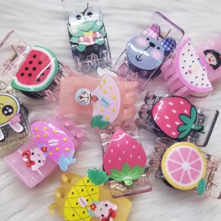 Kẹp càng cua nhựa trong đính hình icon cực dễ thương