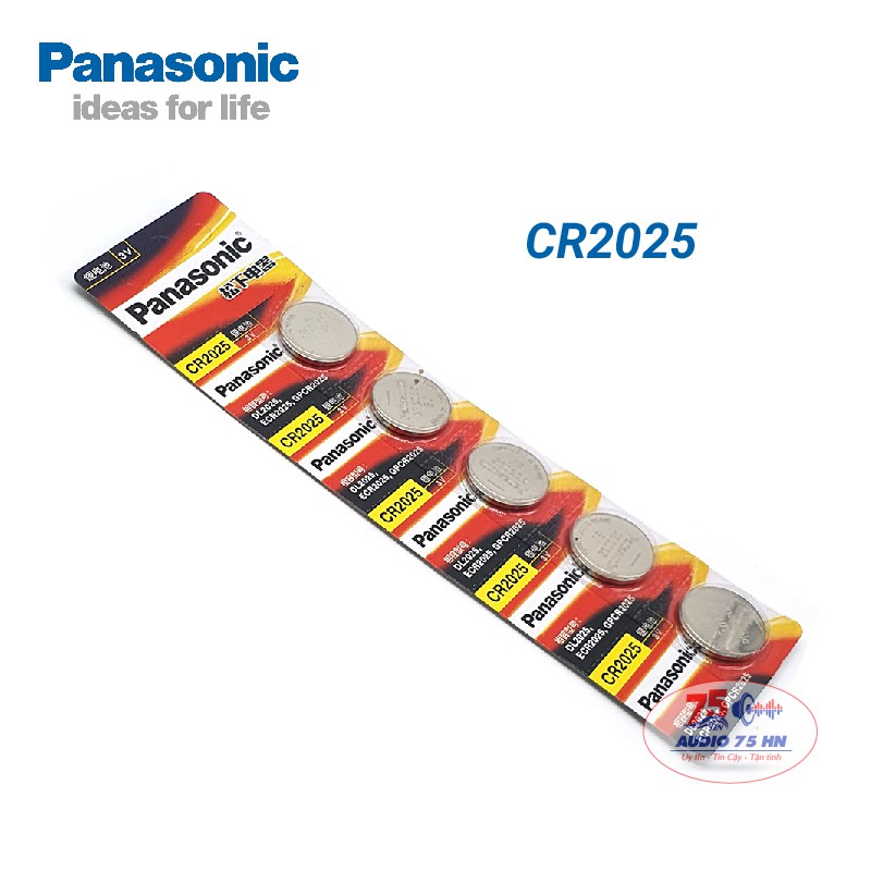 Vỉ 5 viên pin cúc Panasonic CR2032/2025/2016 - Panasonic chính hãng