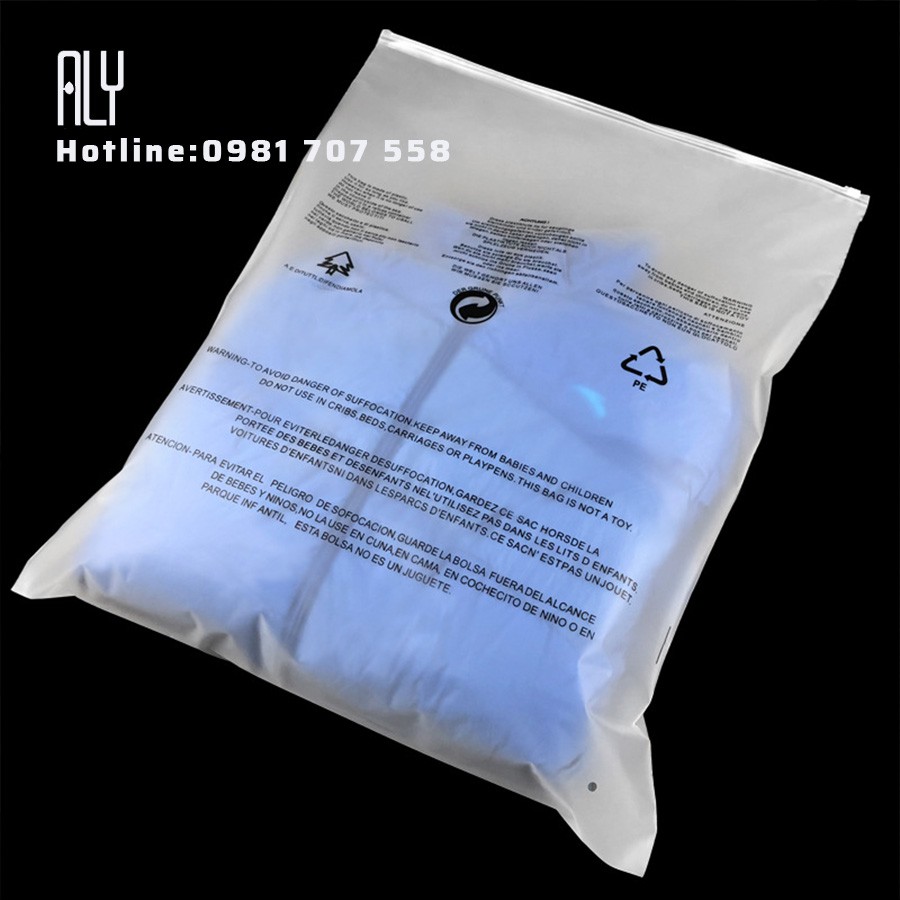 Túi zip lụa mờ có khóa kéo đựng quần áo size 25x35 cm _Aly