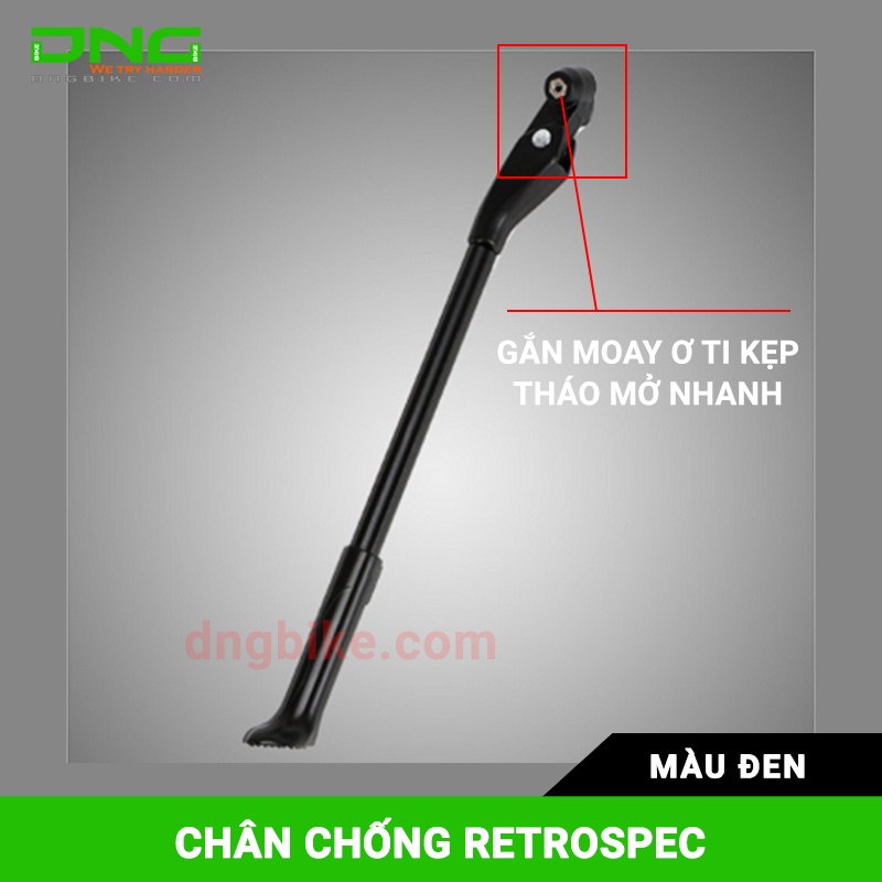 Chân chống xe đạp gắn moay ơ ti bật Retrospec