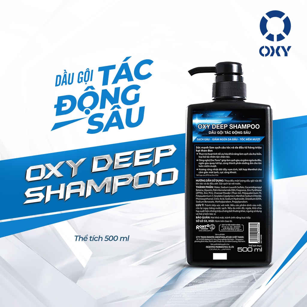 Dầu gội tác động sâu cho nam giới Oxy Deep Shampoo 500ml