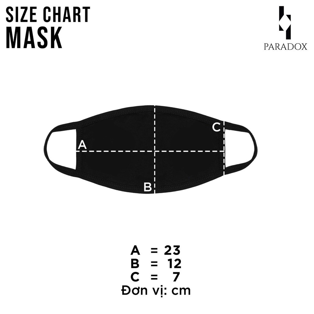 Khẩu trang vải Paradox ROSESKULL MASK