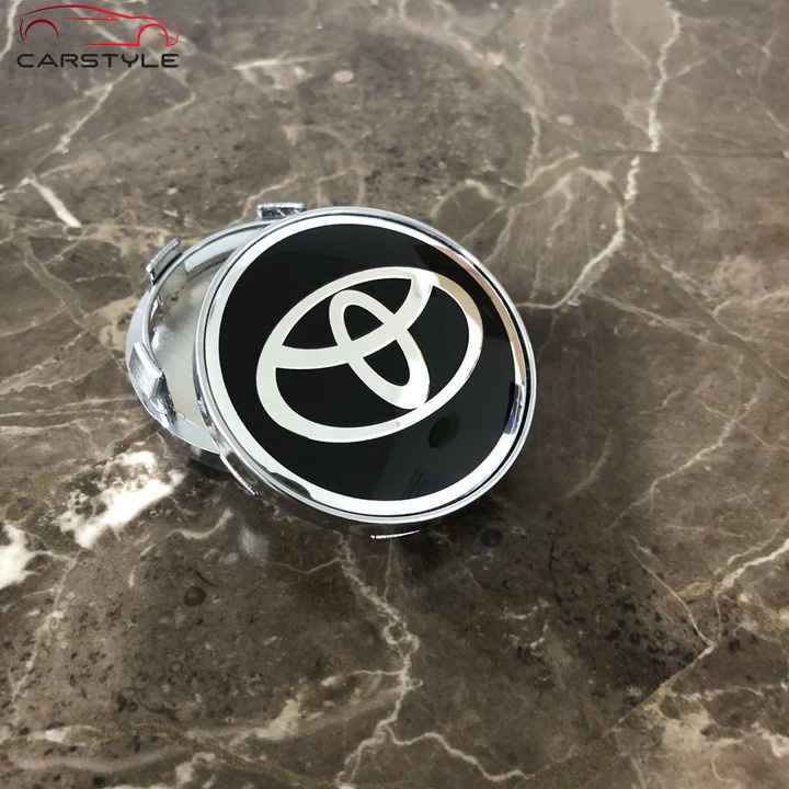 Logo chụp mâm, ốp lazang bánh xe ô tô Toyota đường kính 60mm