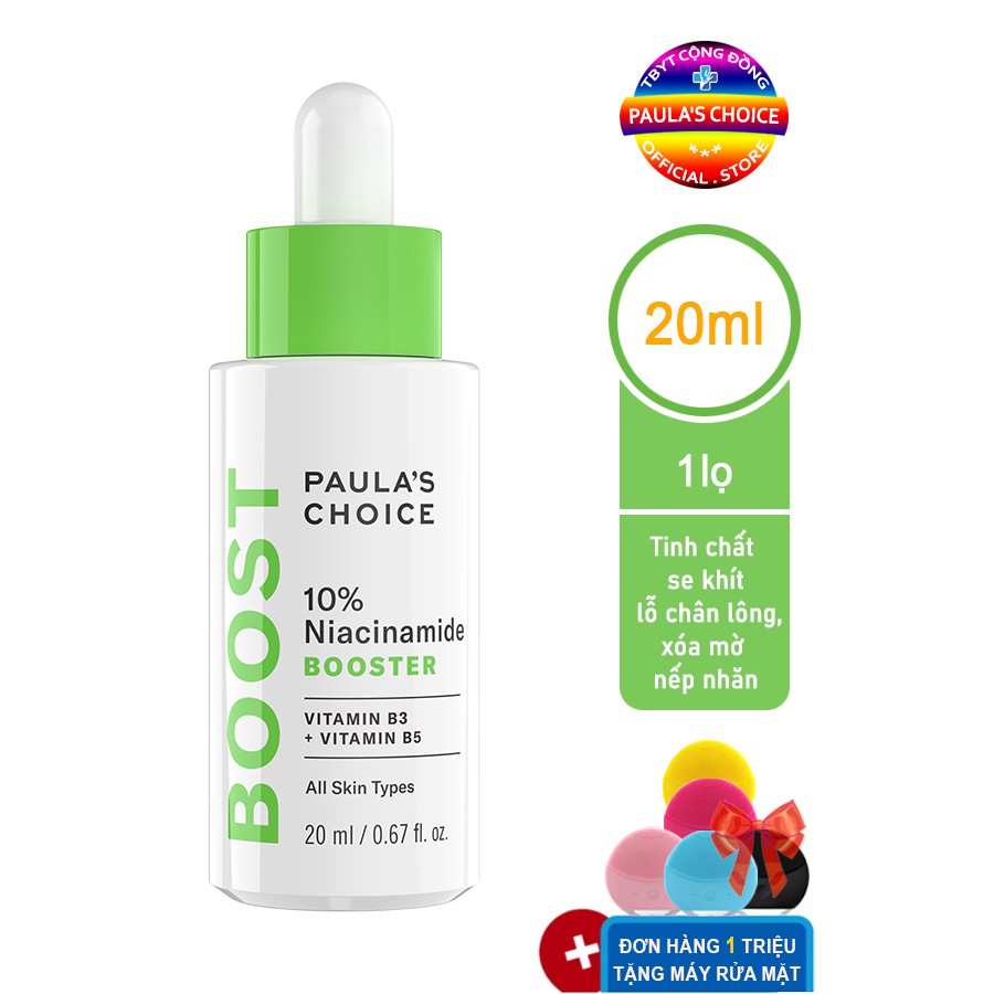 Tinh chất thu nhỏ lỗ chân lông Paula's Choice 10% Niacinamide Booster 20ml ( TBYT Cộng Đồng )