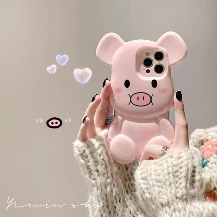 Ốp lưng iphone - ốp iphone lợn hồng pink dành cho 11/11PROMAX /12/12 PRO/12PROMAX/13/13PRO/13PROMAX