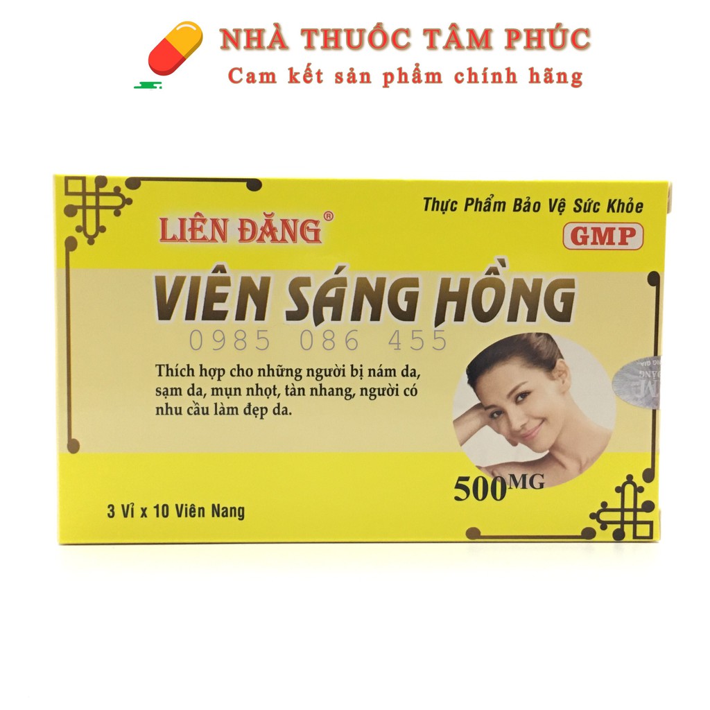 VIÊN SÁNG HỒNG LIÊN ĐĂNG - Hỗ trợ làm giảm nám, tàn nhang, sạm da, giảm mụn nhọt