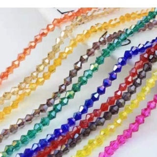 Túi 30 hạt đá pha lê chóp nón 4mm lấp lánh làm đồ trang sức