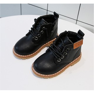 Giày boot cao cổ chất liệu da cho trẻ em