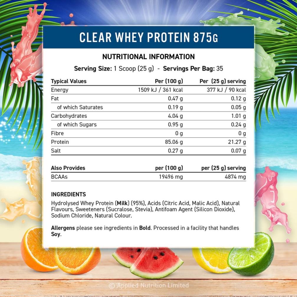 COMBO 3 GÓI APPLIED NUTRITION CLEAR WHEY PROTEIN Gói thử sample 30gr Tăng Cơ Nhanh
