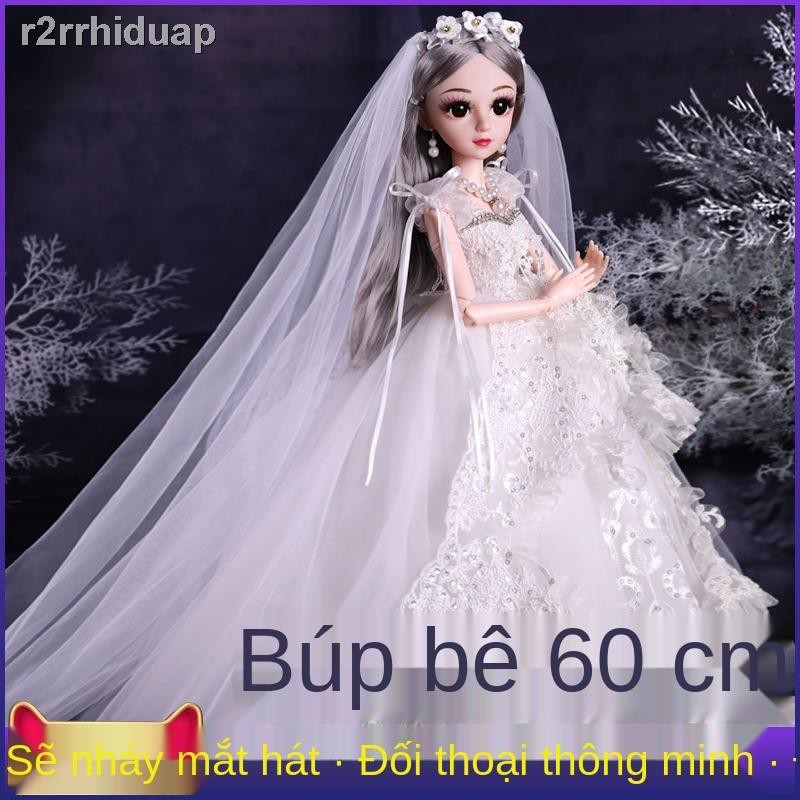 > Barbie set hộp quà lớn cô gái đồ chơi sang trọng giày 60 cm quần áo bán buôn pha lê công chúa