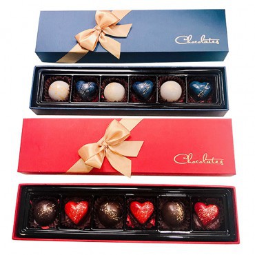 Quà tặng socola Đôi tim hẹn ước - Hộp 6 viên kèm túi quà sang trọng | BigBuy360 - bigbuy360.vn