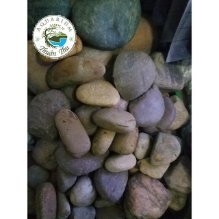 1Kg sỏi cuội - Đá cuội tự nhiên trang trí hồ cá - sân vườn