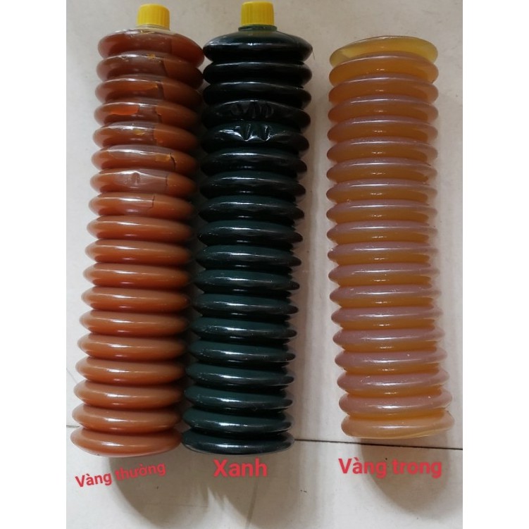 Mỡ bò màu vàng sậm chai con sâu 400g dùng cho cây bơm mỡ