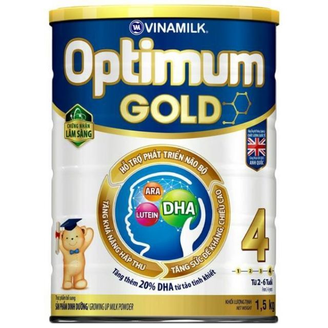 Sữa Bột Optimum gold 4 1.5kg date mới