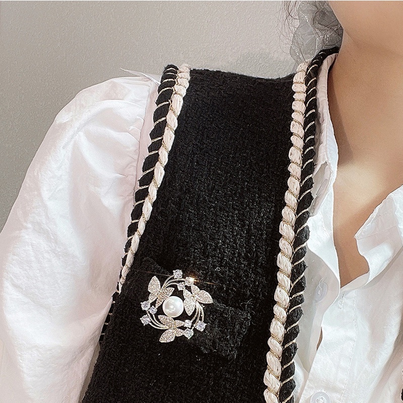 Trâm Cài Áo Hình Bướm Đính Đá Thời Trang Cho Nữ