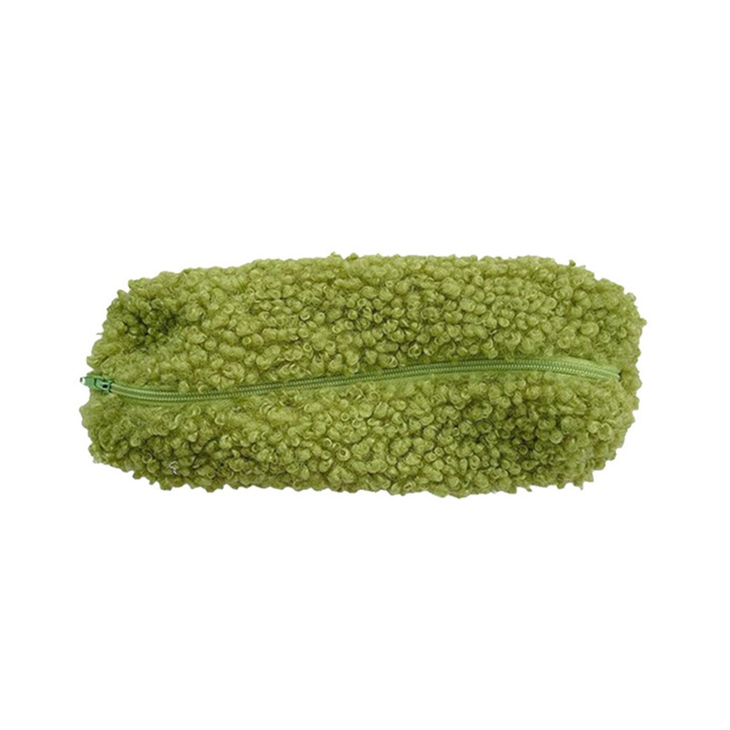 Túi Đựng Bút Bằng Len Lông Cừu Có Khóa Kéo Đa Năng Phong Cách Hàn Quốc Cho Tuổi Teen / Văn Phòng / Học Sinh