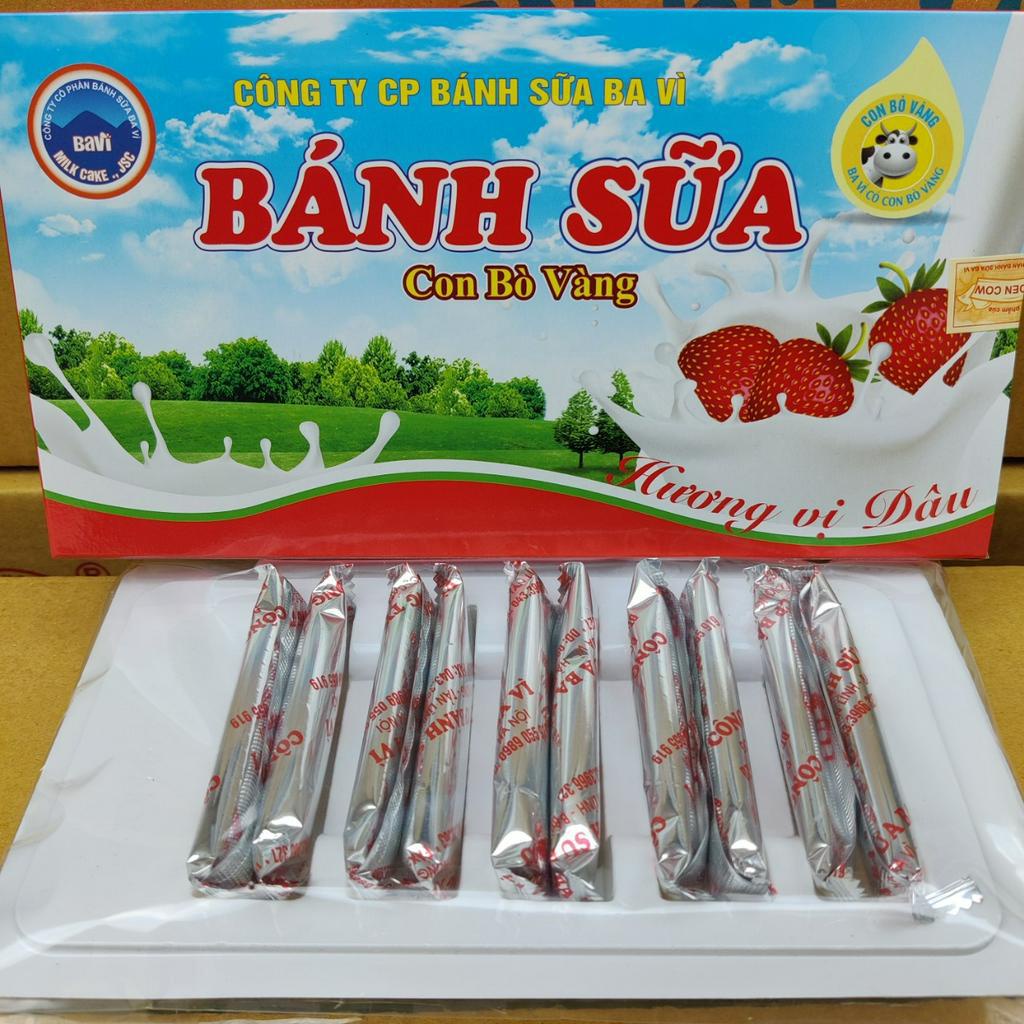 Hộp 14 Chiếc Bánh Sữa Nguyên Chất Con Bò Vàng Ba Vì 180g