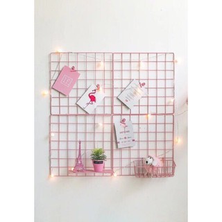 Khung lưới sắt trang trí 35x35cm có 3 màu trắng đen hồng