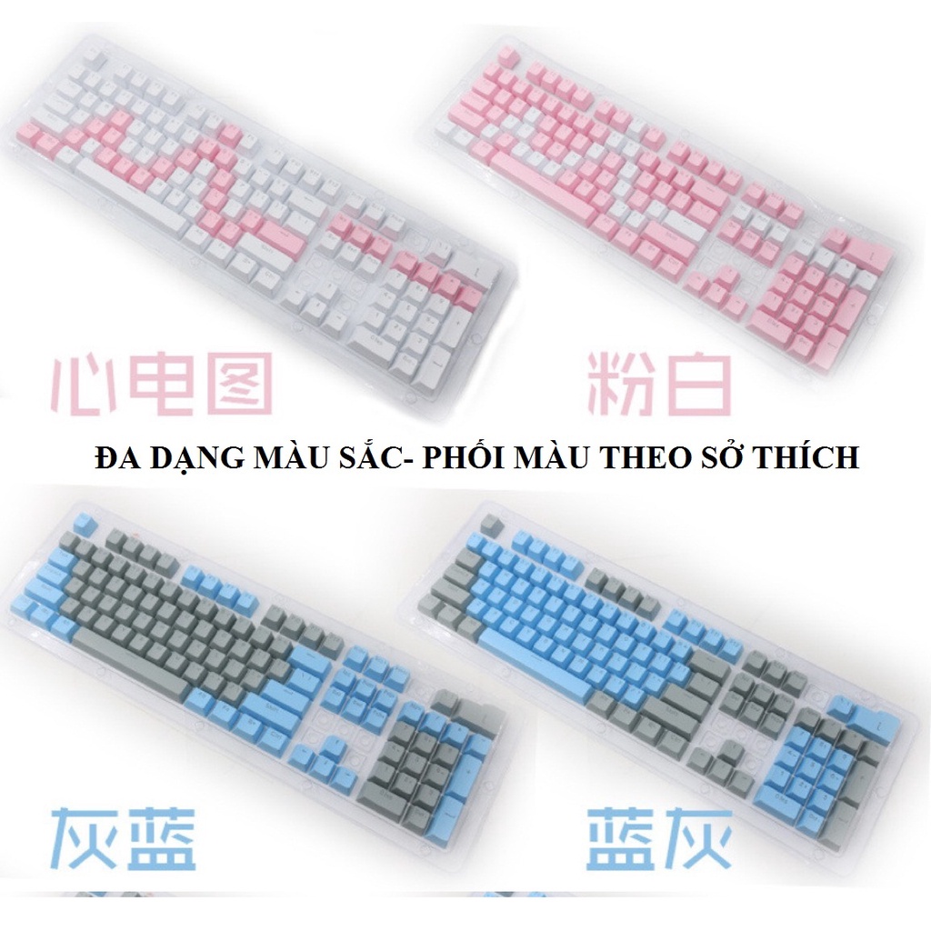 [SIÊU PHẨM] Bộ KEYCAP Nút Bàn Phím Cơ xuyên LED giá siêu rẻ phối màu tùy thích