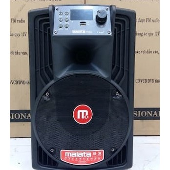 Loa Karaoke MALATA 4,5 TẤC hát karaoke tặng 2 micro ko dây, kèm bóp đựng Micro