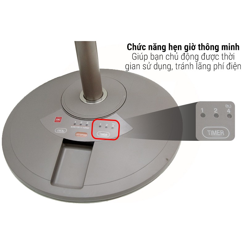 Quạt Đứng Lửng KDK N30NH Có Remote - Đồng Ánh Kim - Hàng Chính Hãng