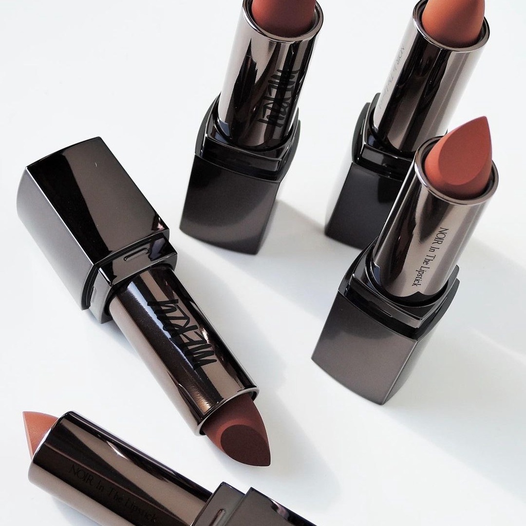 Son Thỏi Lì, Lên Màu Chuẩn, Mịn Mượt Nhẹ Môi Merzy Noir In The Lipstick VỎ ĐEN