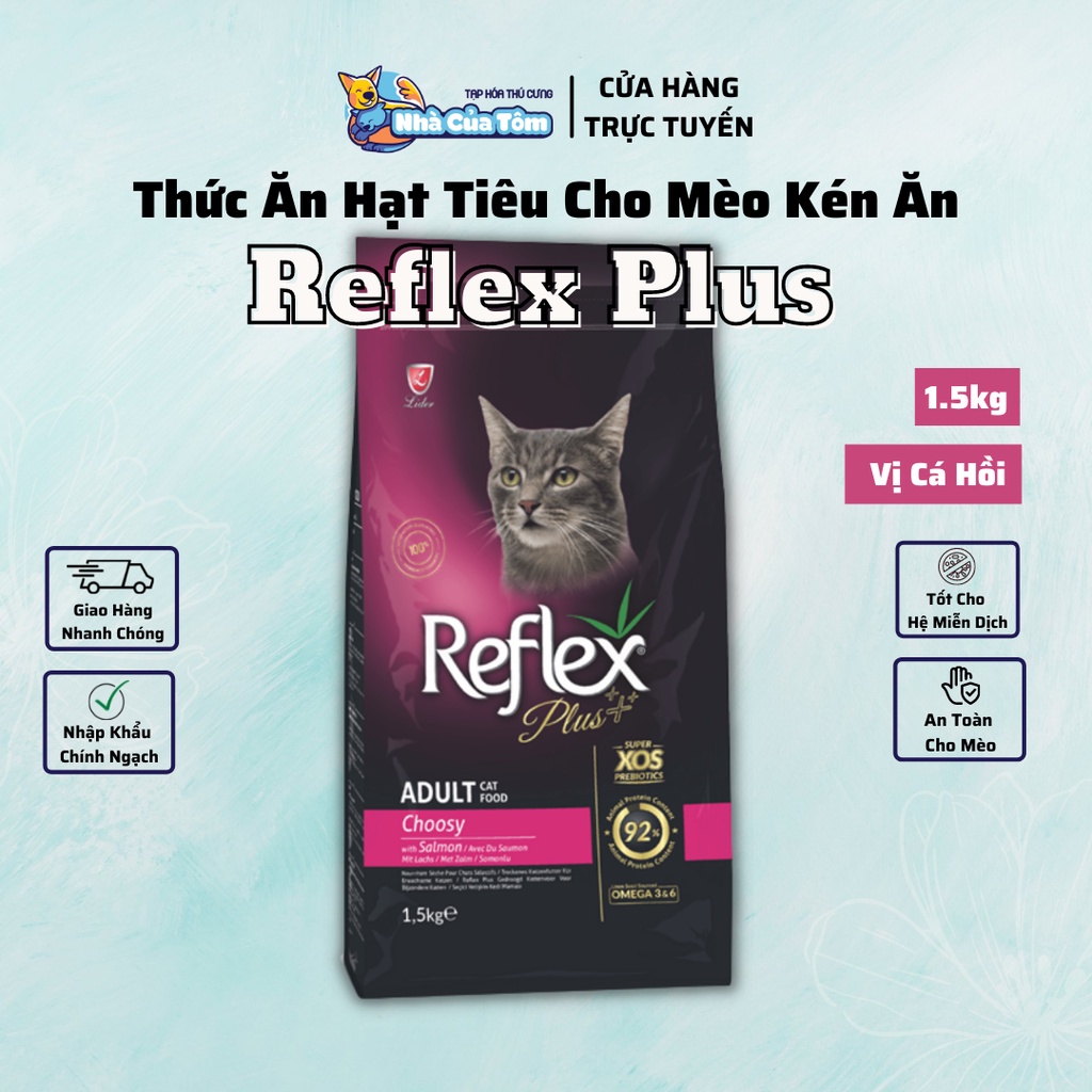 [Bao 1.5kg] Thức Ăn Hạt Cao Cấp Cho Mèo Reflex Plus - Nhiều Chức Năng Bổ Trợ