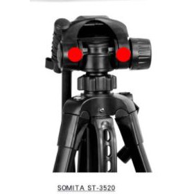 [Tặng kẹp điện thoại xịn] CHÂN MÁY ẢNH SOMITA ST-3520 tải trọng 3Kg dùng cho máy ảnh DSLR/Mirrorless