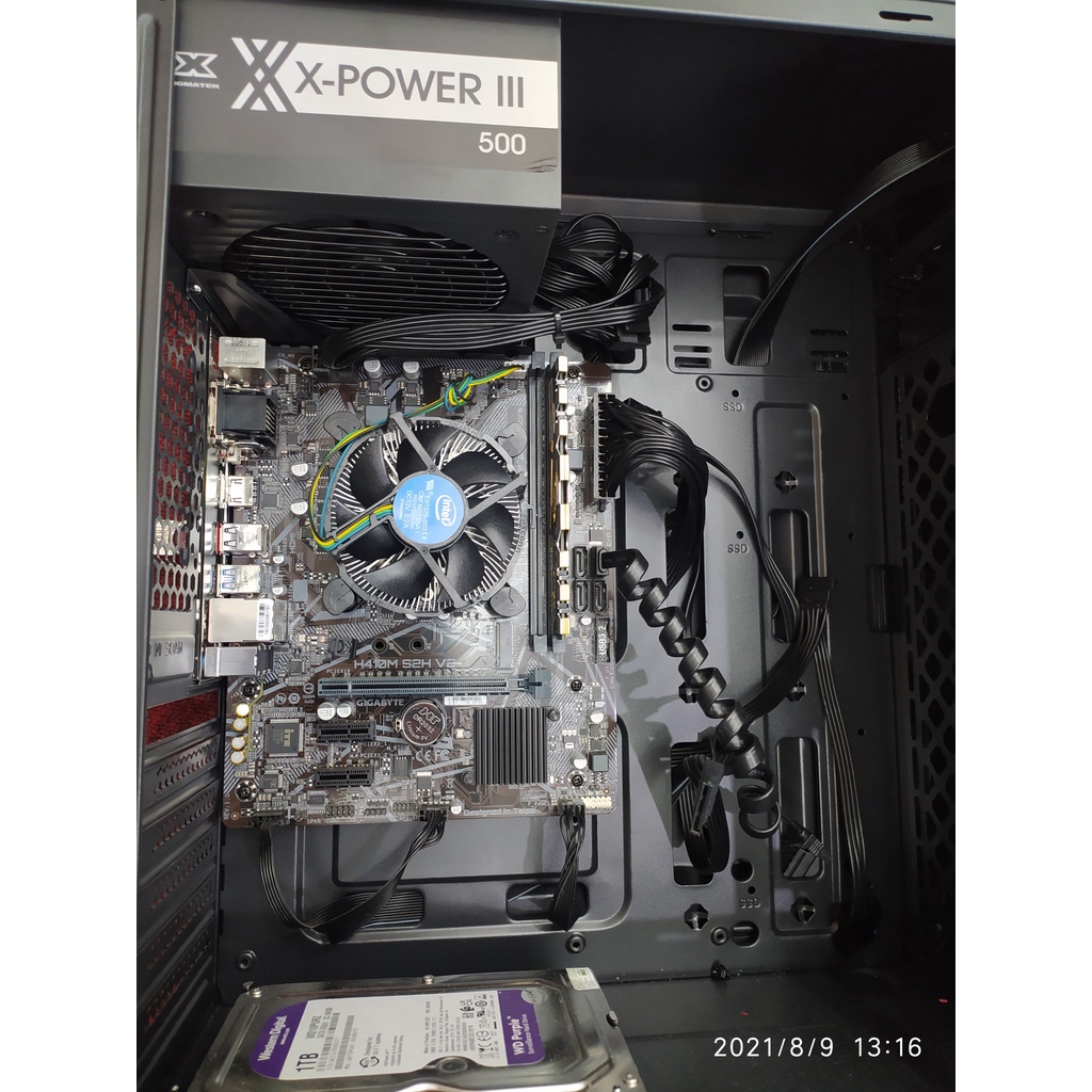 Bộ máy văn phòng NEW box i3-10100 H410 RAM 8GB SSD120 HDD 1T PSU 450W