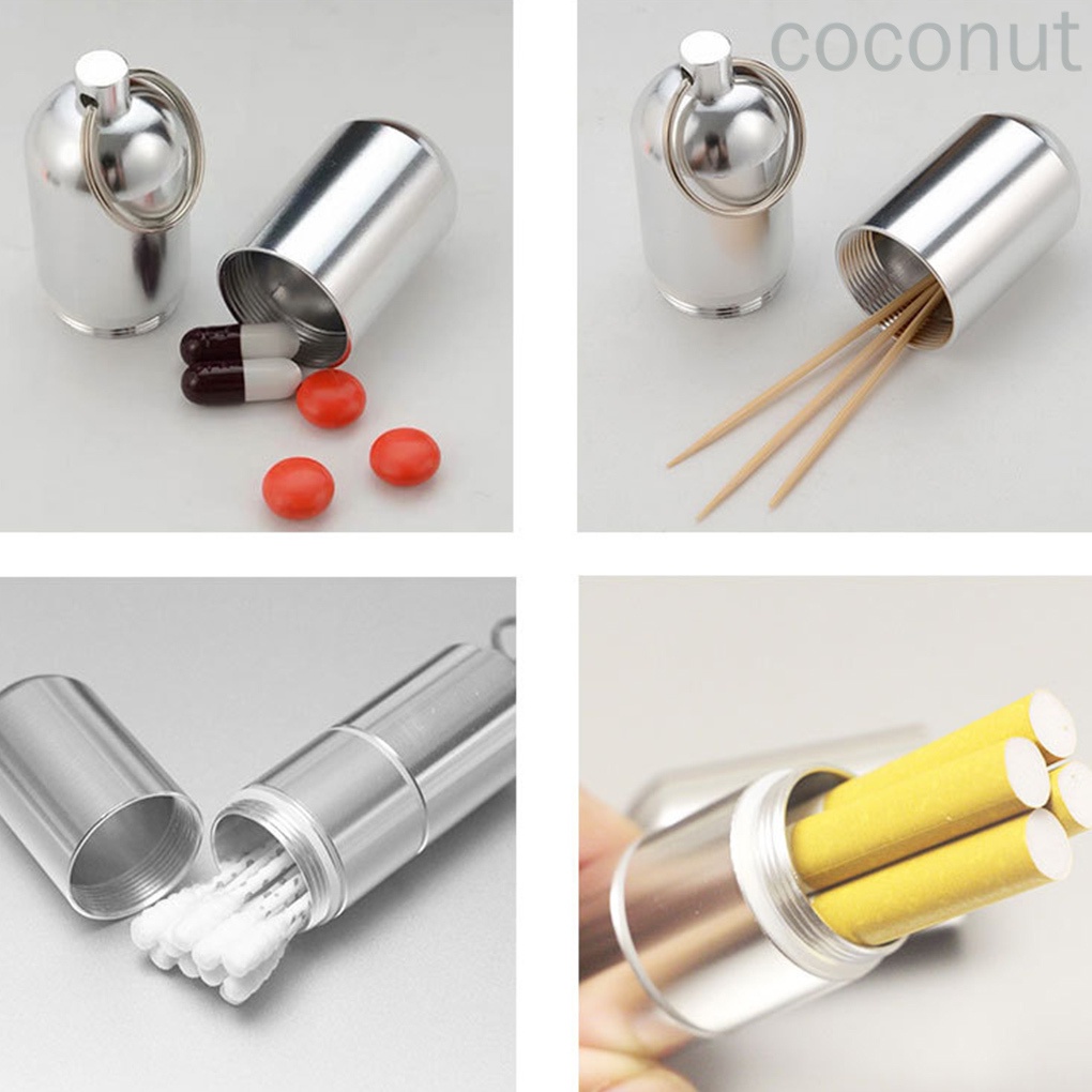 Hộp đựng tăm xỉa răng mini bằng hợp kim nhôm mang đi du lịch tiện lợi