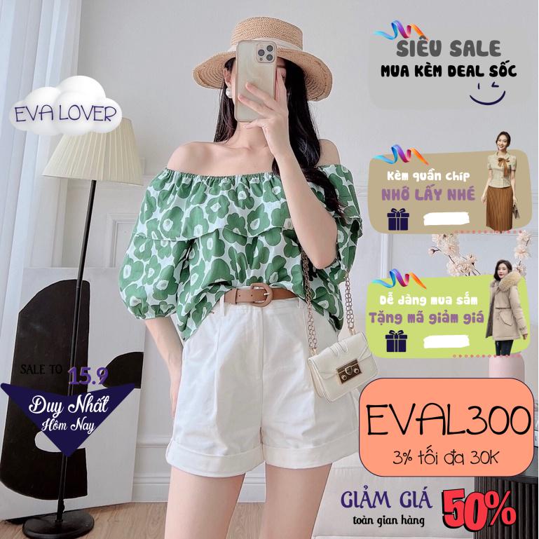 Áo trễ vai, hở vai sexy EvaLover chất liệu thô lụa cao cấp mềm mịn thoáng mát thích hợp đi chơi, dự tiệc