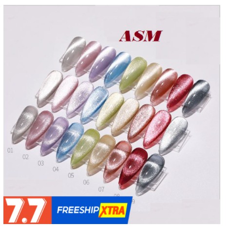 Sơn Gel AS chai đỏ mẫu mới . Mã ASM ( mắt mèo kim cương )