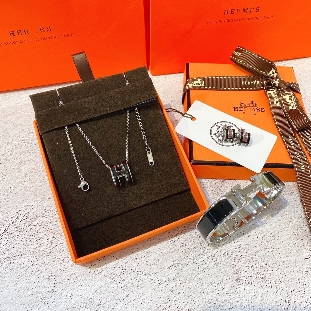 Set vòng bông tai dây chuuyền HM FULLBOX cực hot