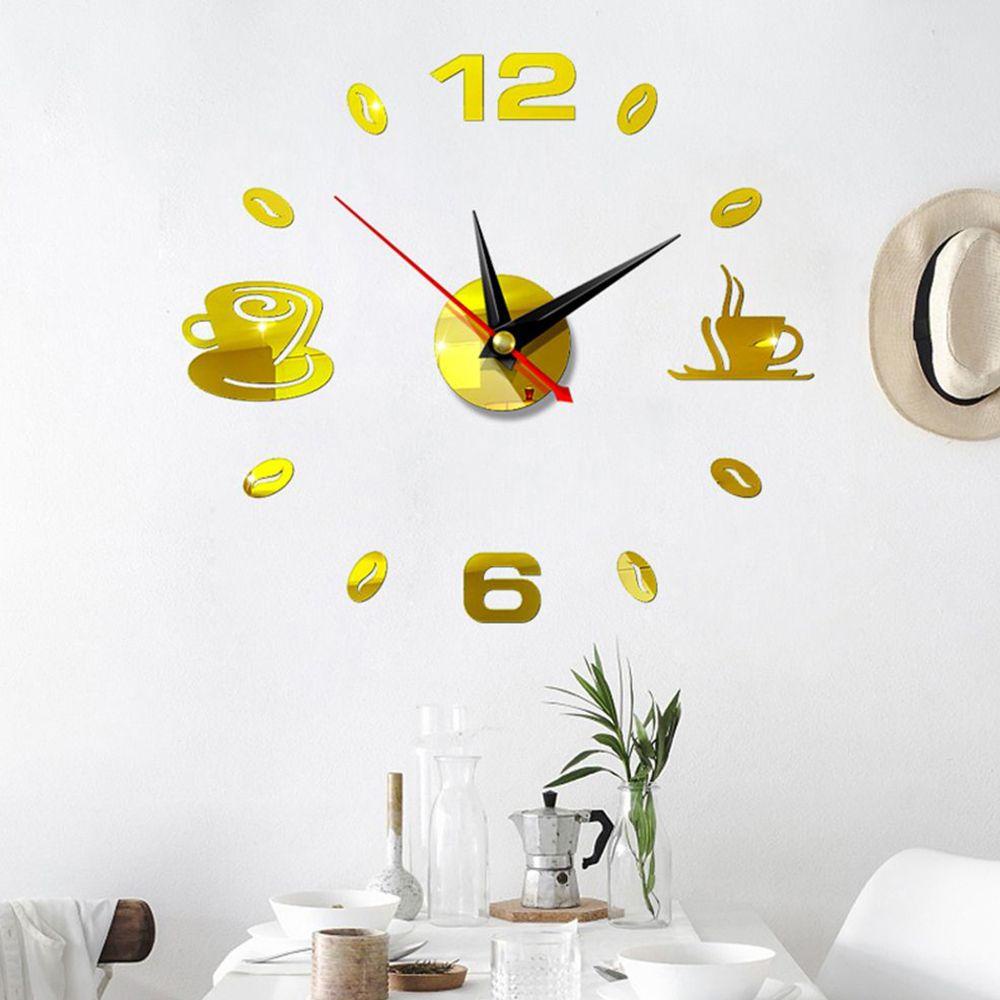 WONDER DIY Wall Clock Removable Home Decoration Self-adhesive Sticker Silent