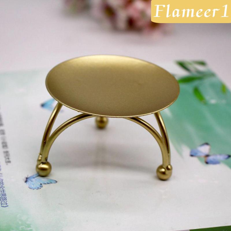 [flameer1] 1 Giá Đỡ Đèn Cầy Màu Vàng Trang Trí Trung Tâm