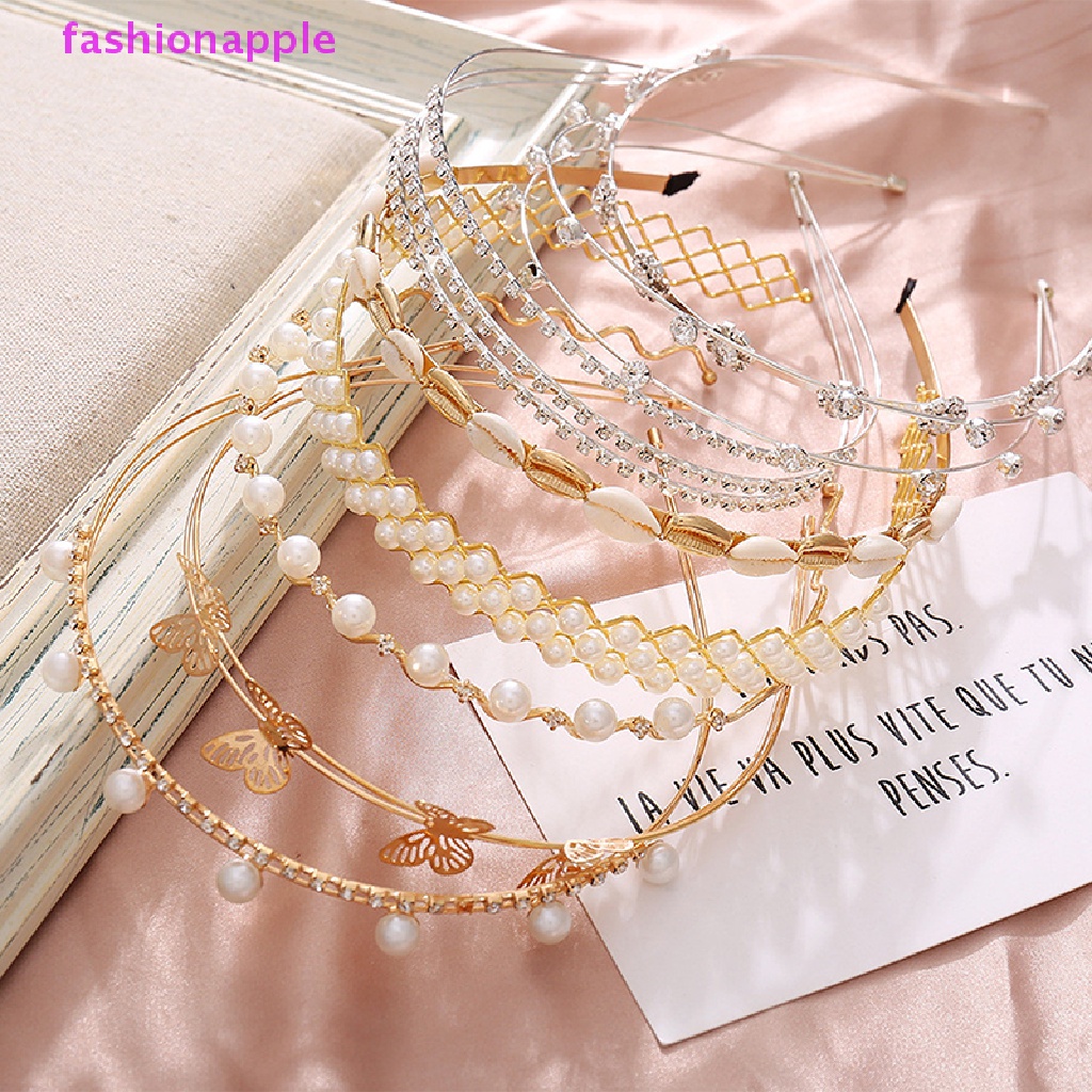 Băng Đô Cài Tóc Đính Hạt Ngọc Trai Xinh Xắn Cho Nữ