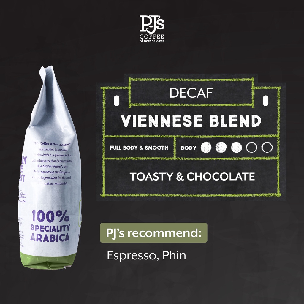 Cà Phê Arabica PJ’s Coffee Decaf Viennese Blend Khử Caffeine – 454g