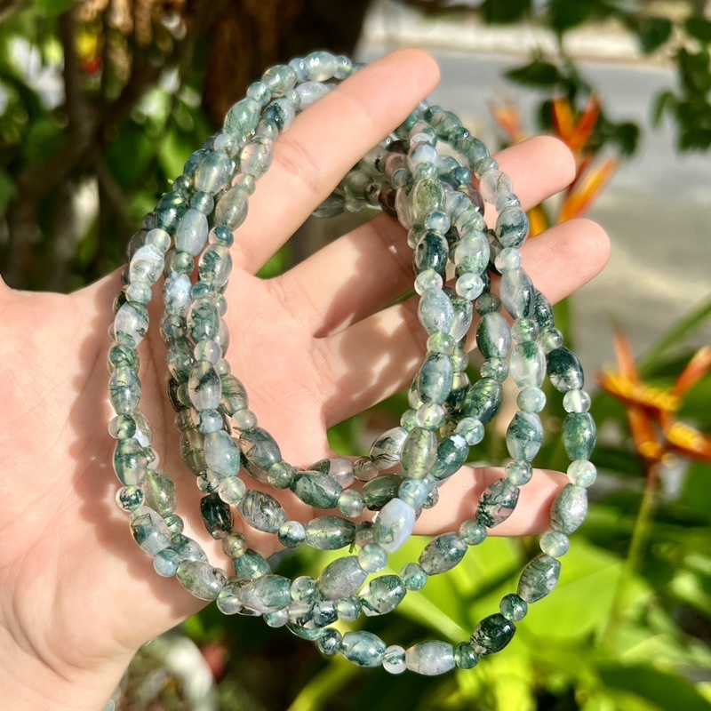 Vòng tay mã não rêu xanh