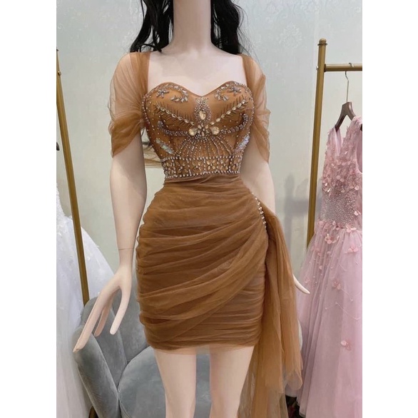 Đầm body dự tiệc lưới kết đá TRIPBLE T DRESS - size M/L - MS83Y