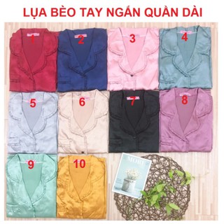 Bộ Pijama Lụa Bèo [Tay Ngắn Quần Dài]